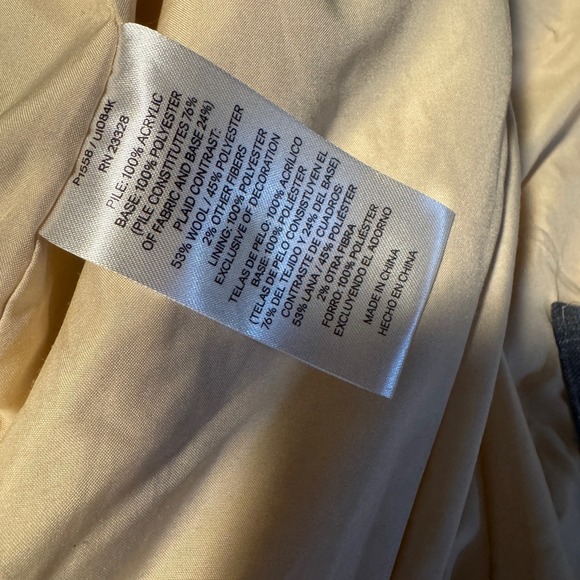 Pendleton Ladies' Fuzzy Zip Jacket Women's XL Beige Sherpa Coat Landman Cowgirl - Picture 7 of 10